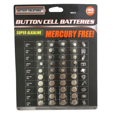 Button Cell Batteries 40 PC AG1 AG3 AG4 AG5 AG10 AG12 1.5 Volts ...