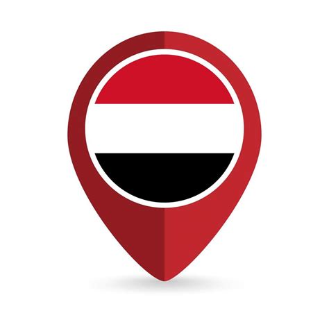 Map pointer with contry Yemen. Yemen flag. Vector illustration. 7588316 ...