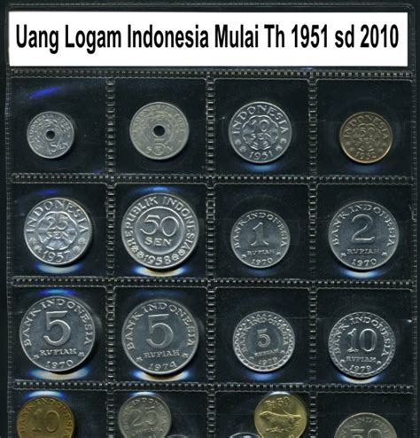 Benda Antik Langka: UANG LOGAM (KOIN) INDONESIA MULAI TH 1951 SAMPAI 2010