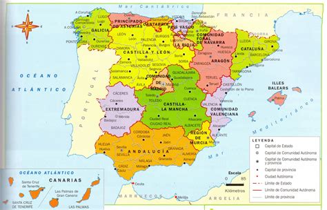 Mapa de España: Mapa político de españa grande