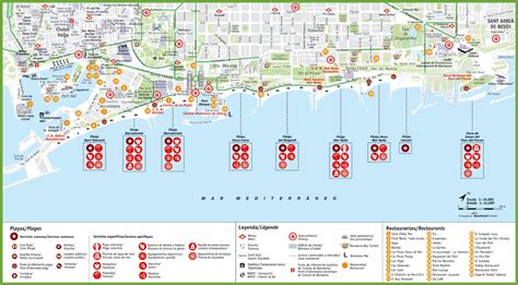 Barcelona beach map - Ontheworldmap.com