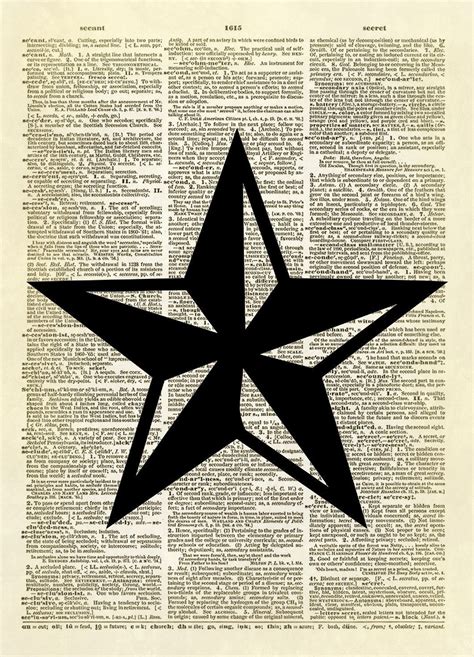 Texas Star Symbol Dictionary Art Print | Dictionary art print ...