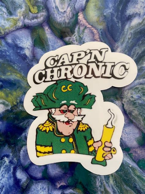 Vinyl Capn Chronic sticker Captain crunch logo | Etsy