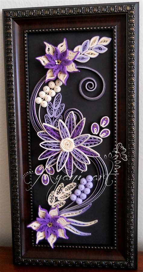 Ayani art: Purple quilling frame