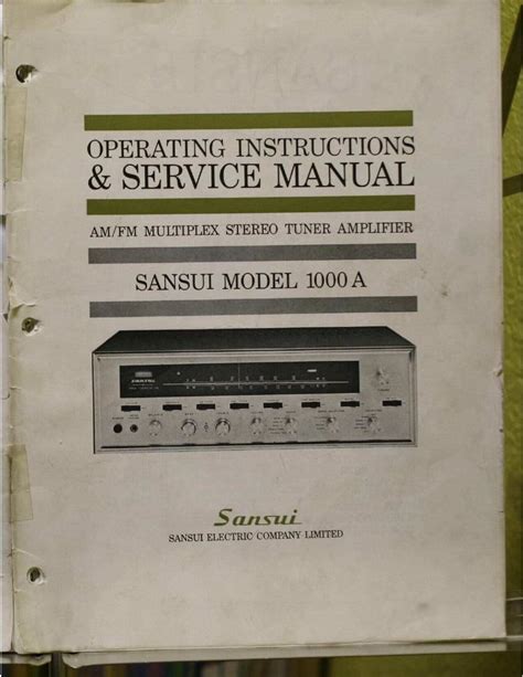 Download "Sansui 1000A Owners Manual" free