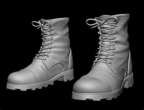 Combat boots 3D model | CGTrader