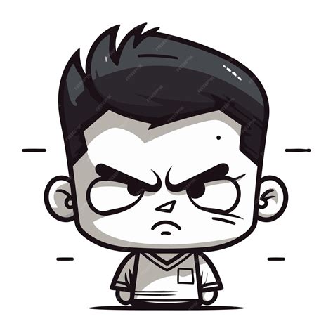 Premium Vector | Angry boy cartoon vector illustration isolated on ...