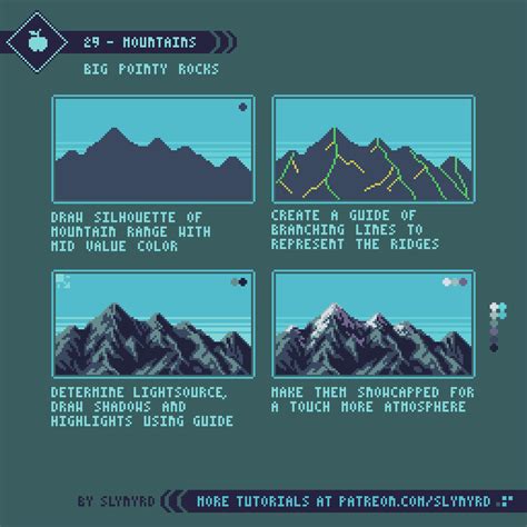 Mountains : r/PixelArt