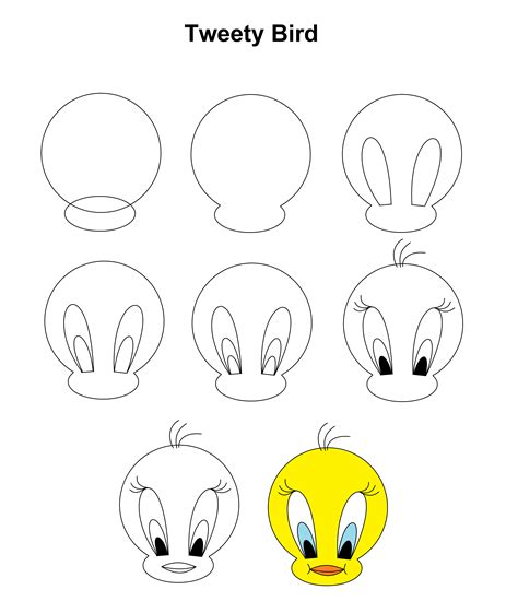 How To Draw Tweety Bird Flying at How To Draw