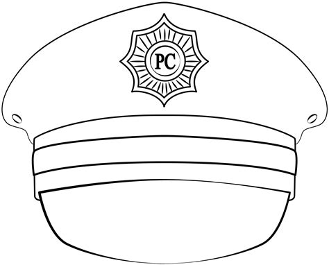 Police Hat Template Printable Free - Printable Templates Free