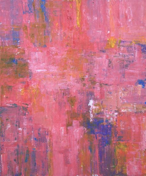 Sage Mountain Studio: Huge Pink Abstract Painting - Pink