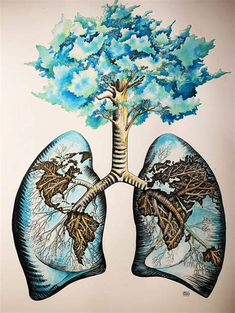 lungs Art Drawing Artists - Kelle Granville