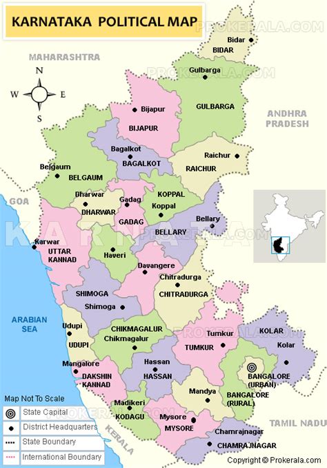 Karnataka Map With North South East West - Blythe Starlene