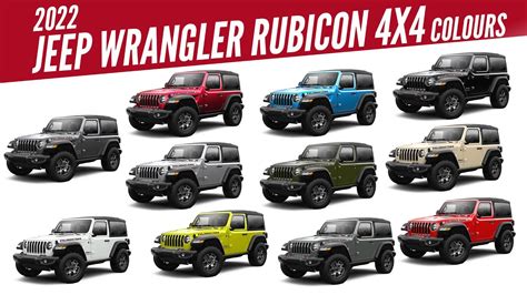 Jeep Wrangler Rubicon Colors