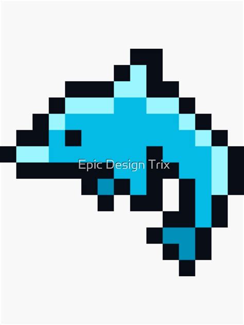 "Dolphin pixel art" Sticker for Sale by Epic Design Trix | Redbubble