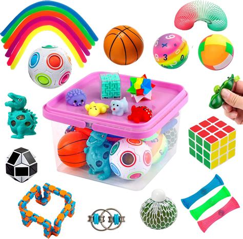 Sensory Toys Set 26 Pack Stress Relief Fidget Hand Toys for Adults and ...