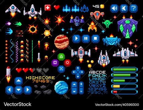 Pixel Art Space Asset Pack GameDev Market | lupon.gov.ph