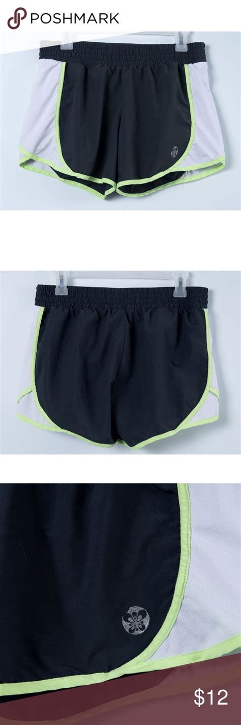 Old Navy Athletic Shorts | Black with White Sides and Lime Green Trim