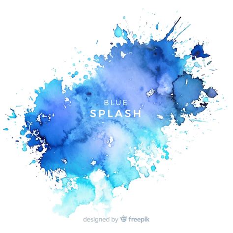 Premium Vector | Blue watercolor splash