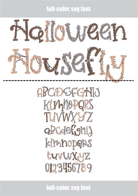 Full Color SVG Font great for Halloween