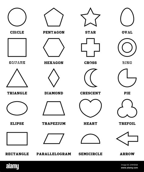 2d Shapes Clipart Black And White