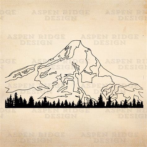 Mt. Hood II Digital Instant Download Vector Clip Art Oregon - Etsy