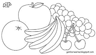 Mewarnai Buah-Buahan | Belajar Mewarnai Gambar