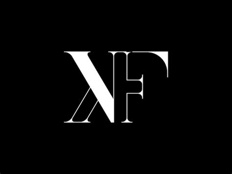 Premium Vector | A black and white logo for nf by ff