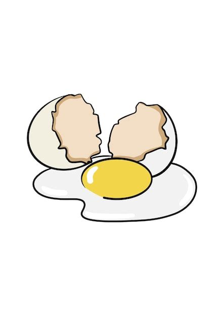 Premium Vector | Broken egg vector