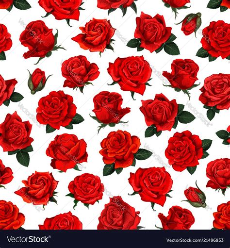 Red rose flower seamless pattern background design | Planos de fundo ...