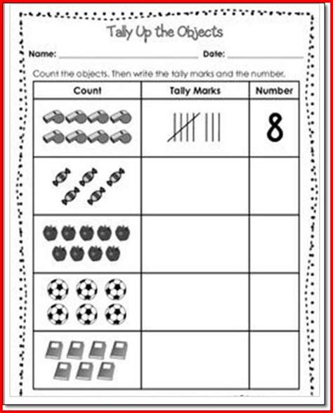 Tally Marks Worksheets