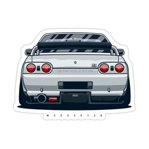 Skyline Gtr R32 Sticker by OlegMarkaryan in 2021 | Nissan skyline, Jdm ...