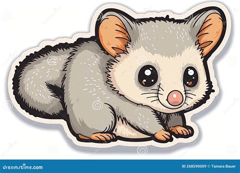 Cute Baby Possum Sticker, Australian Native Animal Series Royalty-Free ...