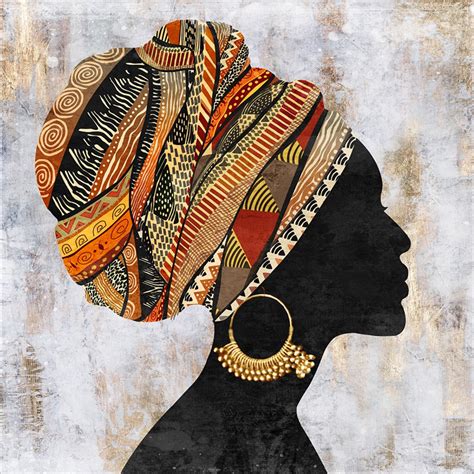 Black Tribal Art Painting African Women Wall Painting Canvas Prints ...