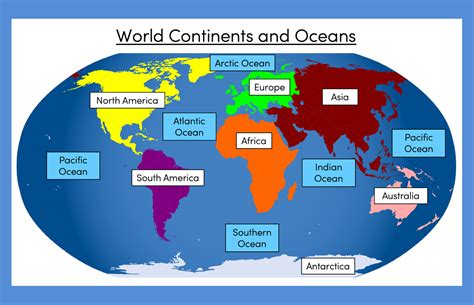 Continents And Oceans Facts For Kids