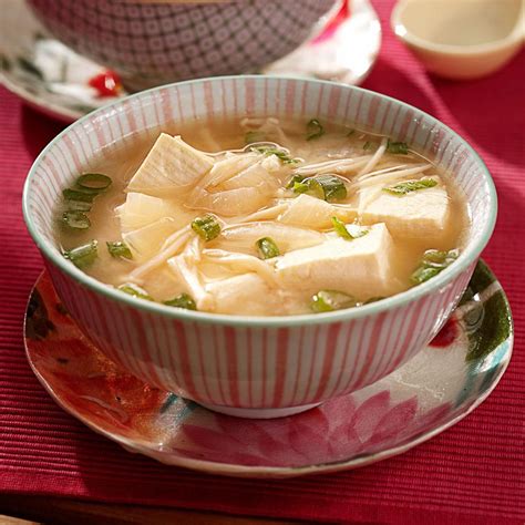 Miso Soup with Tofu and Enoki Recipe | Taste of Home