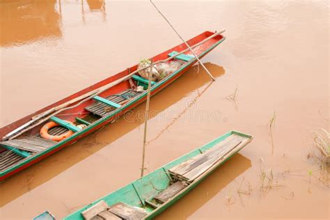 Boat Across the Mekong River Stock Photo - Image of peace, green: 76892318