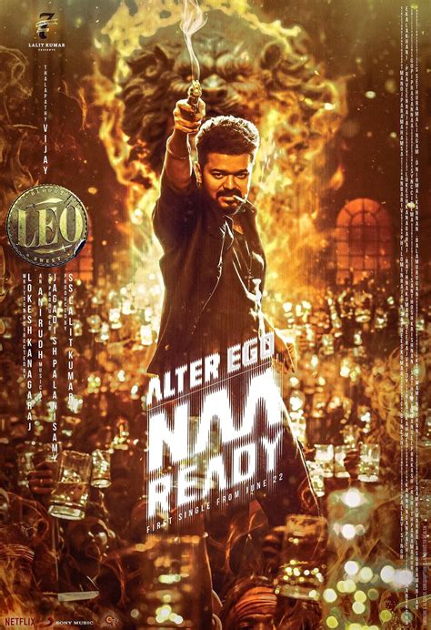 Leo first single titled Naa Ready! New poster feat. Vijay Tamil Movie ...