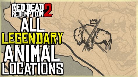 ALL LEGENDARY ANIMAL MAP LOCATIONS IN RED DEAD REDEMPTION 2 - YouTube