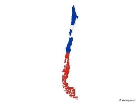 Flag Map of Chile | Free Vector Maps | Map vector, Chile flag, Map