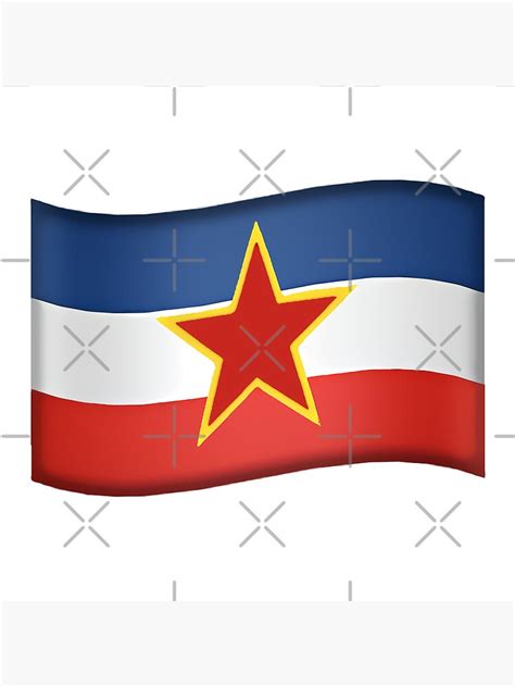 "Yugoslavia Flag Emoji" Poster for Sale by Balkanski | Redbubble