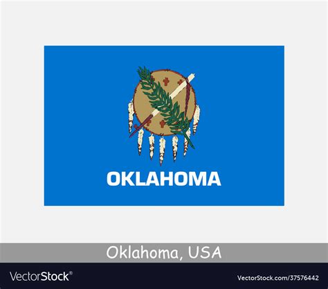 Oklahoma state flag ok usa Royalty Free Vector Image