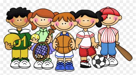 Pe Teacher Clipart - Kids Playing Sports Clipart - PNG - Free ...