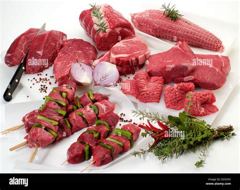 Fresh cuts of meat Stock Photo - Alamy