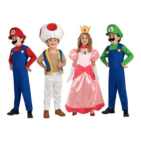 Super Mario Bros. Kids Fancy Dress Costumes Nintendo Plumber Party ...