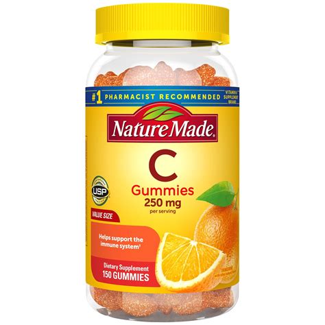 Nature Made Vitamin C 250 mg Gummies, 150 Count Value Size to Help ...