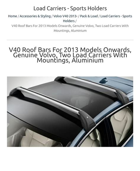 Volvo v40 roof rack, Car Accessories, Accessories on Carousell