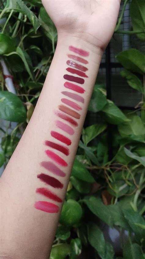 Swatches of all the lip product I own! : r/IndianMakeupAddicts