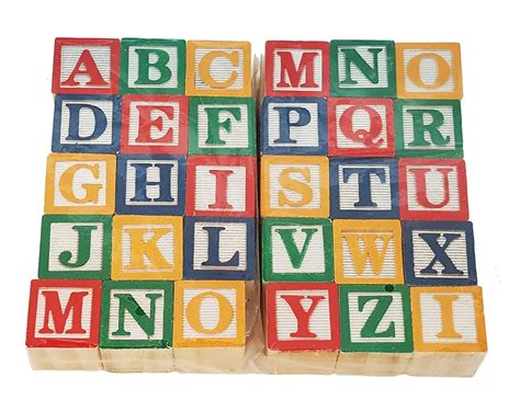 Details about 32 Lithuanian Alphabet Wood Blocks Wood Cubes with ...