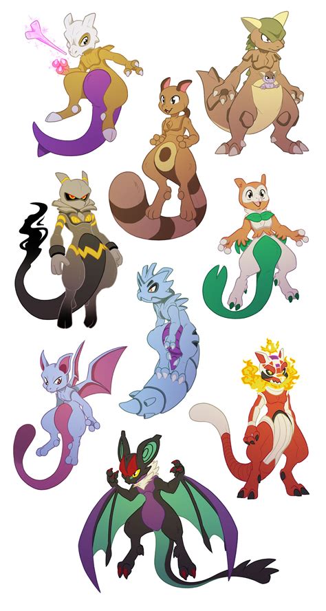 Mewtwo Fusions by AbsoluteDream on DeviantArt